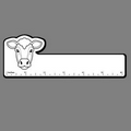 6" Ruler W/ Cow's Face (Detail Outline)